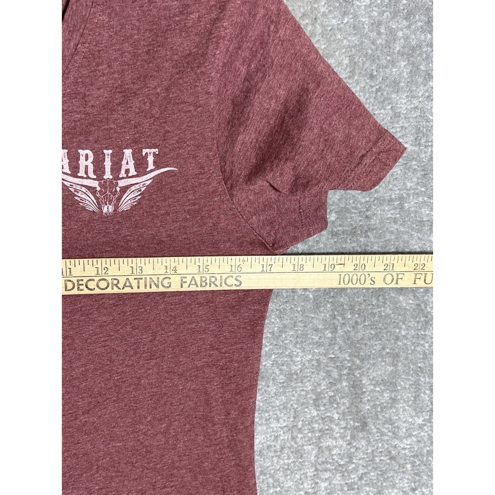 Ariat REAL Relaxed Fit Longhorn Short Sleeve Tee Womens Size XS Cotton T-Shirt - Picture 9 of 10